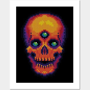 Fuse Bead Visionary Skull Posters and Art